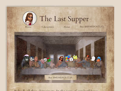 Memepostles - Landing page for crypto project