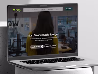 Website Redesign for Venture & Prosper