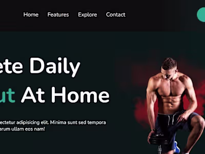 Gym website - Attractive design