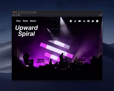 Upward Spiral Band Website Design