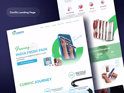 Curific Landing Page