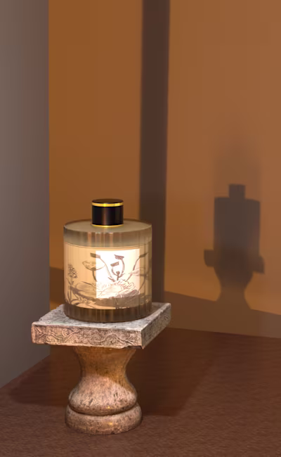 Designed and rendered this fragrance bottle entirely in Blen...