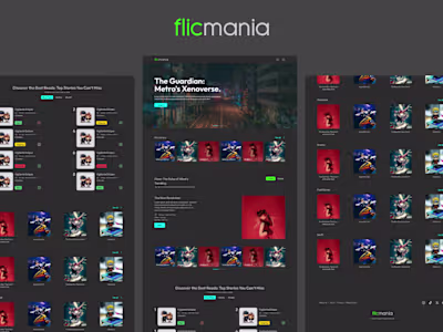 Flicmania's Immersive Comic Platform