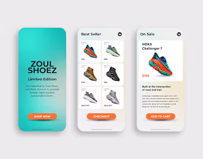 ZOUL SHOEZ mobile app UI : Behance