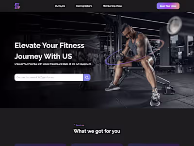 Website Design and Branding - XYZ GYM 