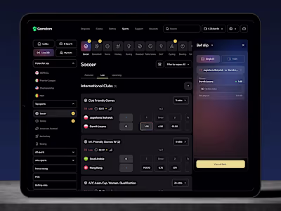 Sports Betting Platform Design