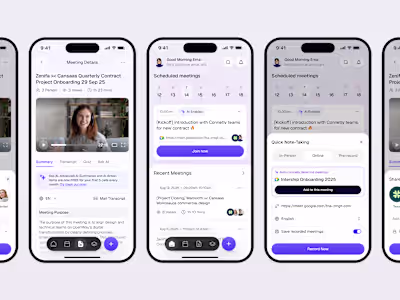 AI Note-Taking Mobile App Design