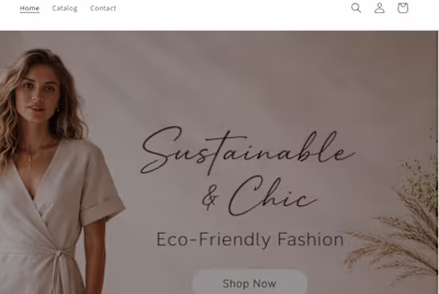 I designed a modern, sustainable fashion e-commerce website ...