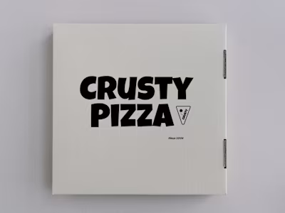 Crusty Pizza Logo design