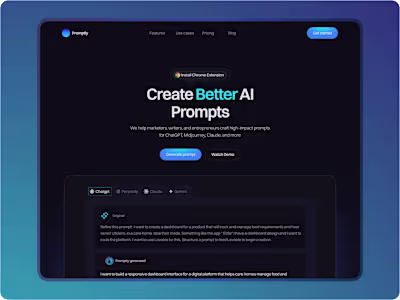 Promptly: Dark-Mode Framer Template for SaaS