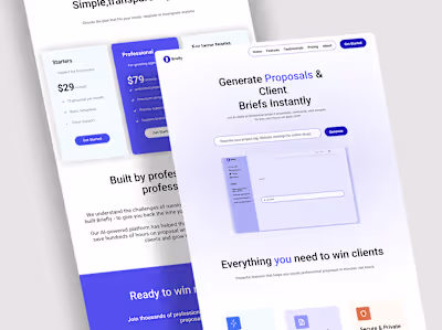 Saas Ai Proposal Generation Website (Responsive)