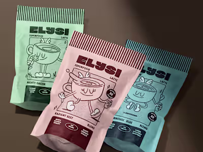 Elysi Superfood Lattes Packaging Design