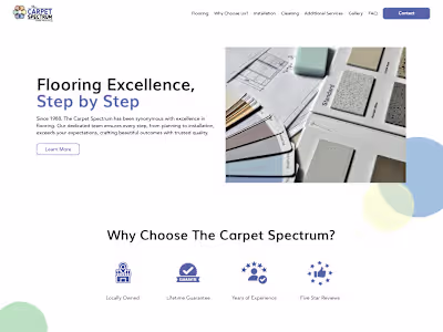 Carpet Spectrum Website Design and Development with Wix Studio