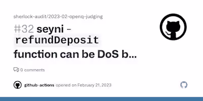 refundDeposit function can be DoS by an unbounded loop in getLo…