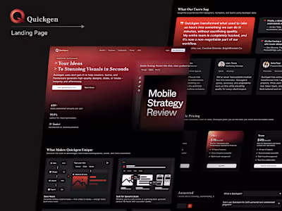 Landing Page for a Gen-AI Platform