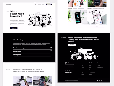 Creative Agency Landing Page Interface