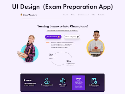 UI Design — Exams Warriors (Exam Preparation App)