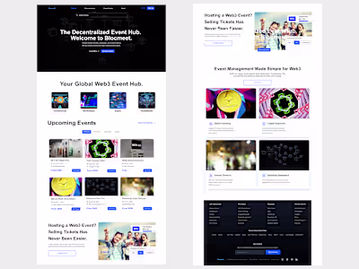 UI/UX Design for BlocMeet Web3 Event Hub