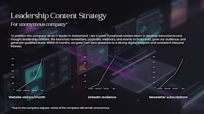 Building IT Leadership in Switzerland