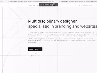 Mats Hofstede | Multidisciplinary designer