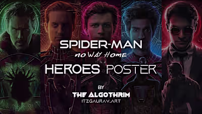 Spider-Man No Way Home Heroes Poster | Layer Breakdown