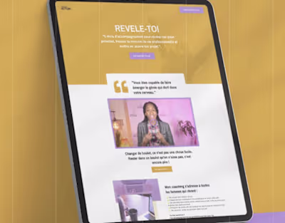 Landing page | Révèle-toi Time For Action