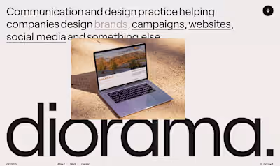 Diorama  - Web agency website