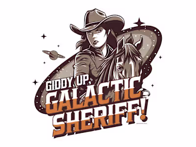 Space Rodeo | AI Prompt-Driven Art for Merch