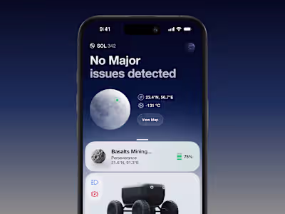 Lunar Base app design concept I did for early this year.
