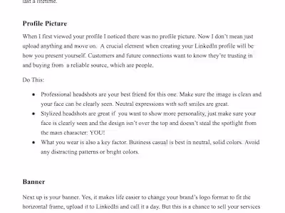 LinkedIn Profile Optimization for Gina Vanderham