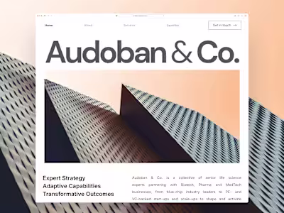 Audoban & Co. Website Design and Development