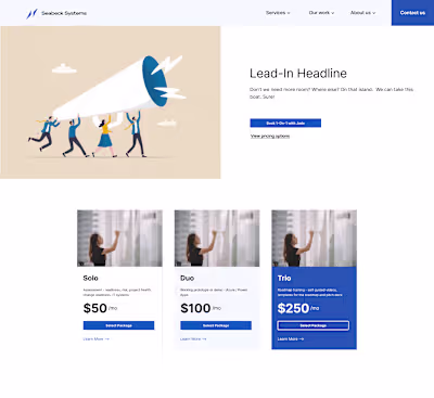 Designing components & landing pages in Webflow  