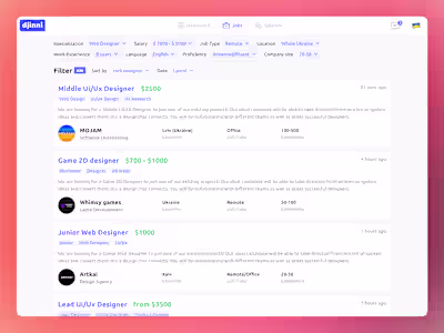Djinni - 🧑‍💼 Recruitment Platform | Desktop | Ui/Ux Startup