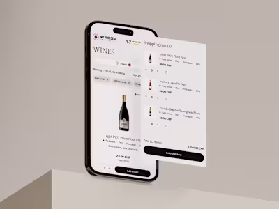 Ecommerce Website - Design for Swiss Wine Shop
