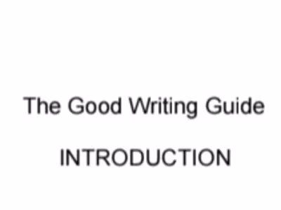 The Good Writing 