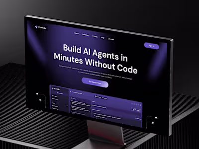 AI Agent SaaS Landing Page Design | Conversion-Focused Web UI
