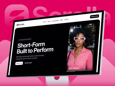 Scrolla Template Design for Social Media Agencies