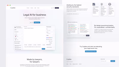 Web Design & Dashboard UI for Legal AI SaaS