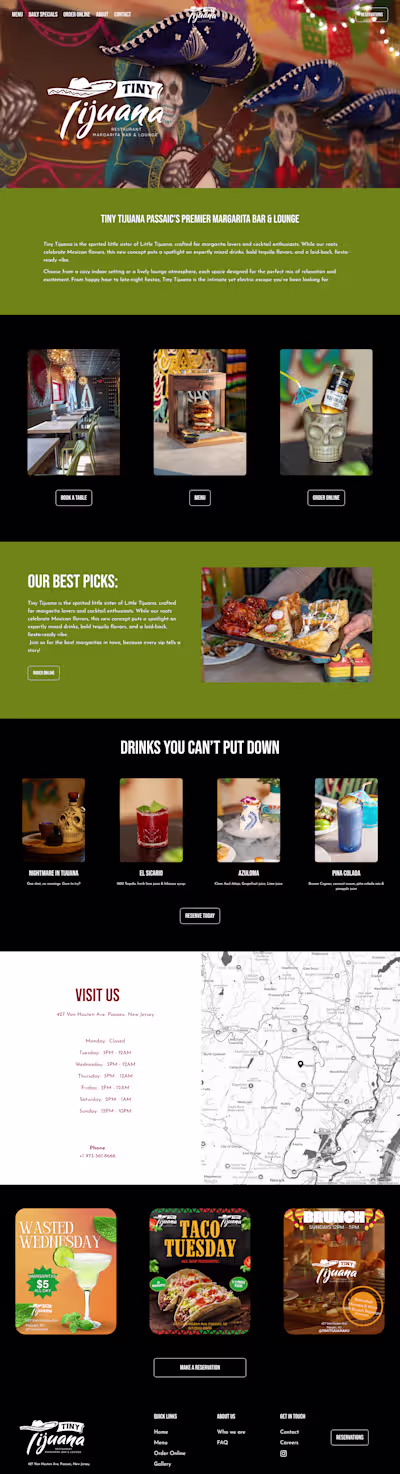 Tiny Tijuana Website Design and Integration