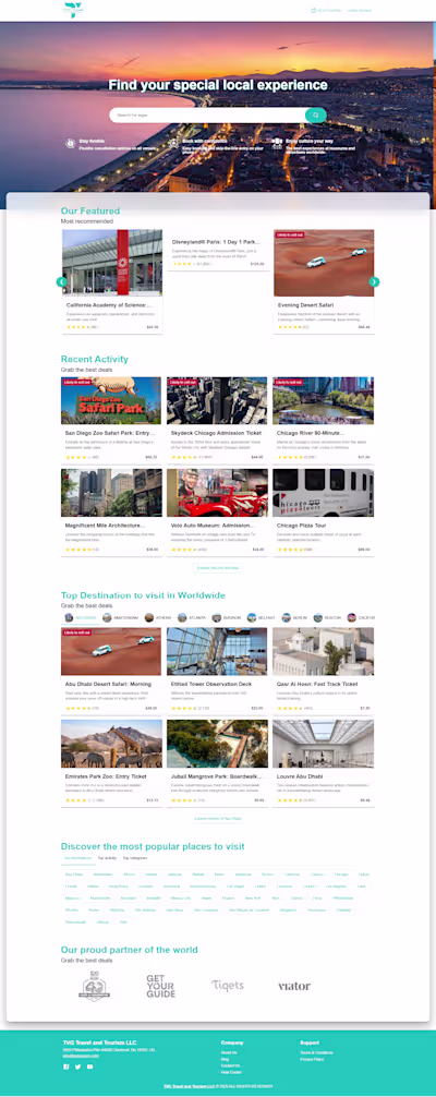 Tours and Travels webapp