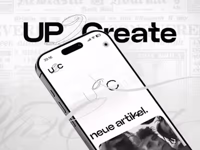up2create magazine - art direction / branding + ui