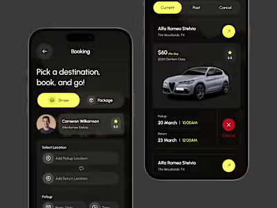 Car Booking App Concept