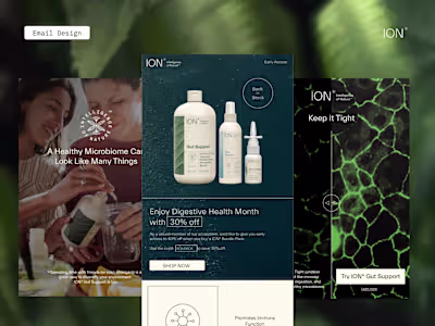 Email Template Design - Micriobiome Consumer Product