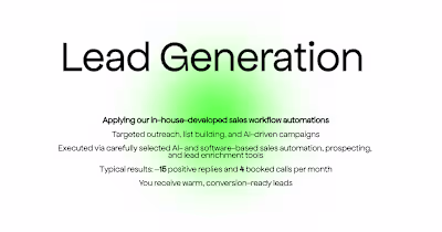 Lead Generation Strategy and Execution