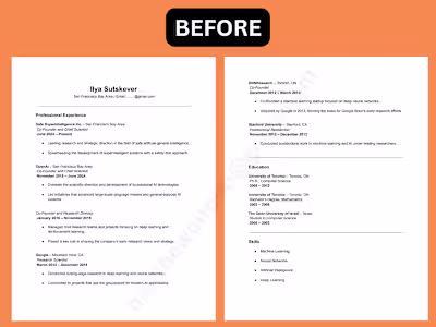 Executive Resume Transformation for AI Thought Leadership