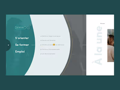 Performance Emploi - A side scrolling website