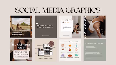 Social Media Graphics for Lifestyle,