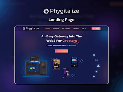 Phygitalize Landing Page