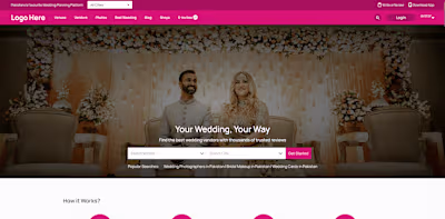 Weddings Vendor Booking Website