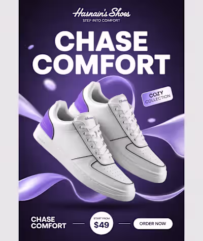 Shoes Advertisement Poster!🚀 